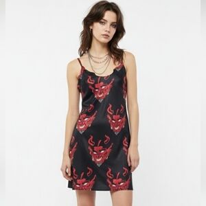 Romwe Slip Dress Devil Club Party Grunge Punk Vamp L